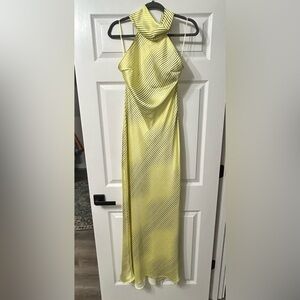 Zara satin halter maxi dress
